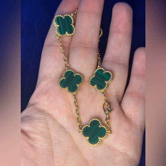18k gold plated Alhambra clover bracelet - Picture 1 of 16